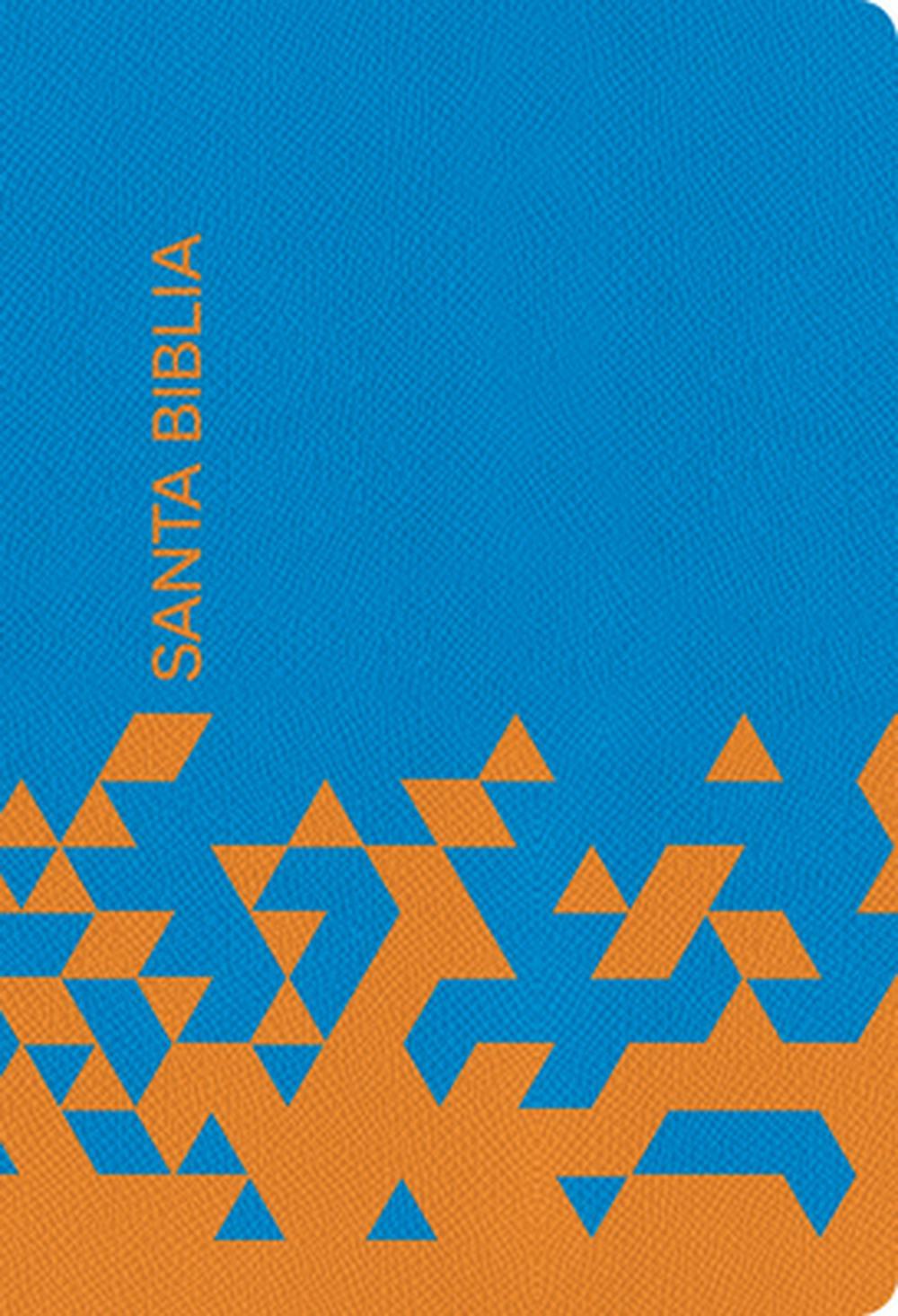 RVR 1960 Biblia para regalos y premios, azul ocano/papaya s