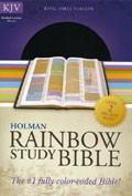KJV Rainbow Study Bible Brown Bonded Leather - N/A - Re-vived.com