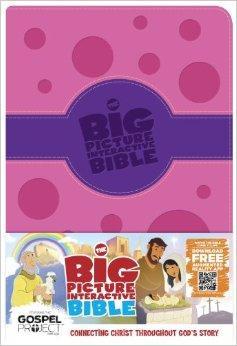 The Big Picture Interactive Bible for Kids, Purple/Pink Polka Dot LeatherTouch - Holman Bible Publishers - Re-vived.com