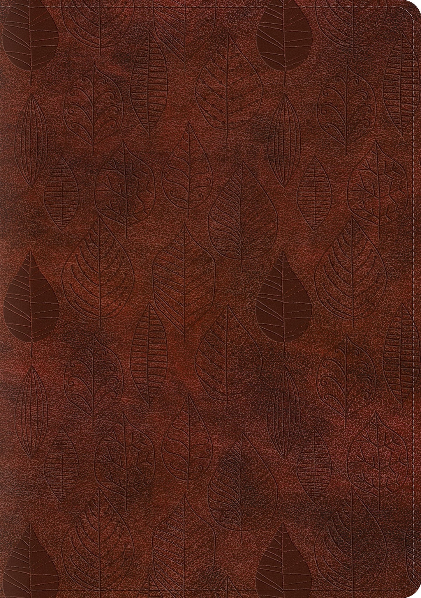 ESV: Single Column Journaling Bible, LP, Chestnut, Leaves