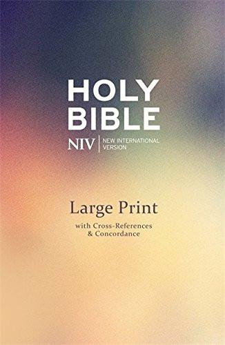 NIV Large Print Single Column Deluxe Reference Bible Hardback
