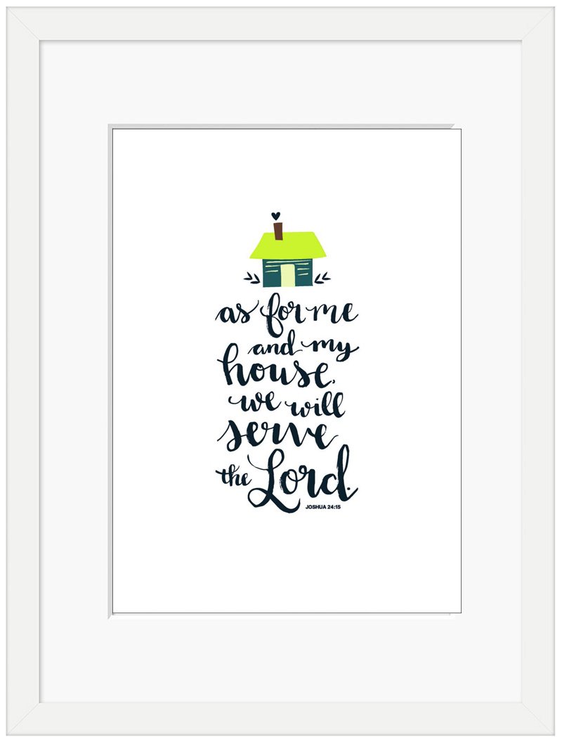 As for me and my house - Framed Print