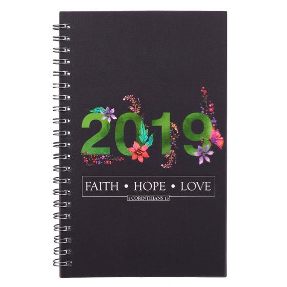 2019 Daily Planner: Faith Hope Love