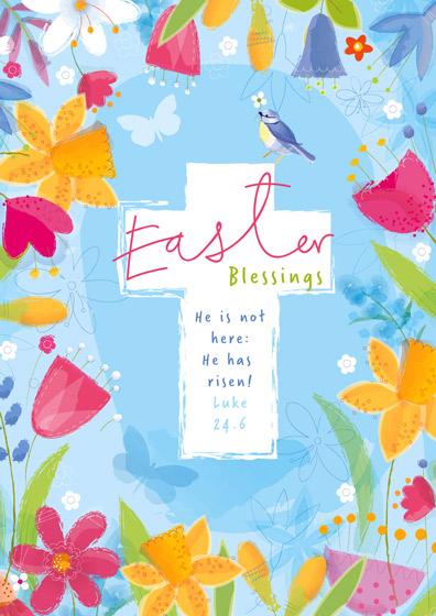Compassion Charity Easter Cards: Easter Blessings/Cross (5 Pack)