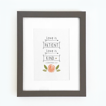 Love Is Patient - Framed Print