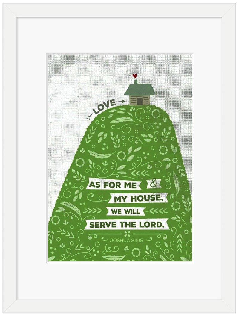 As for me - hill and house - 7x5 Framed Print