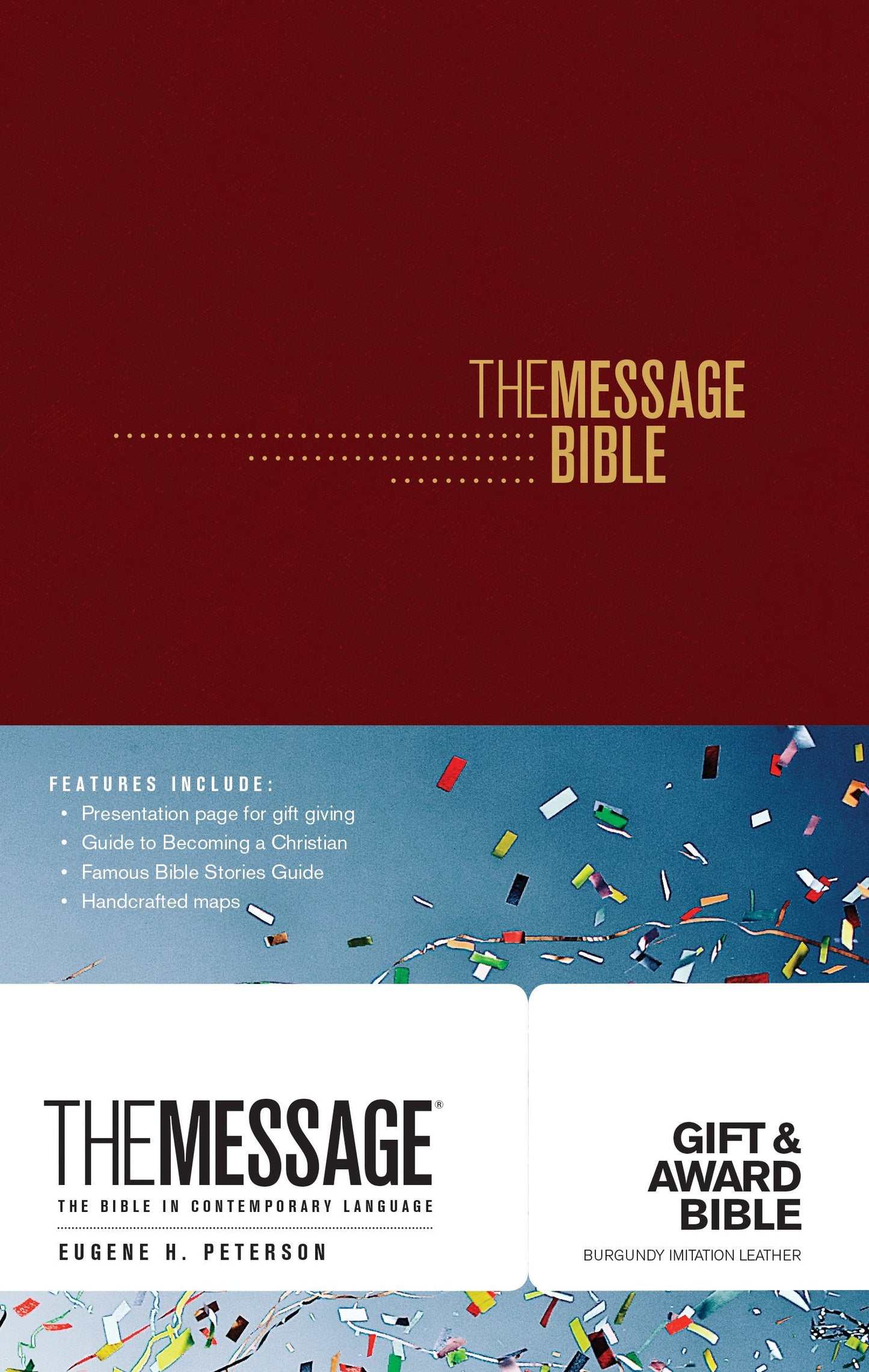 The Message Gift and Award Bible - Burgundy