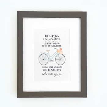 Be Strong (Bicycle) - Framed Print