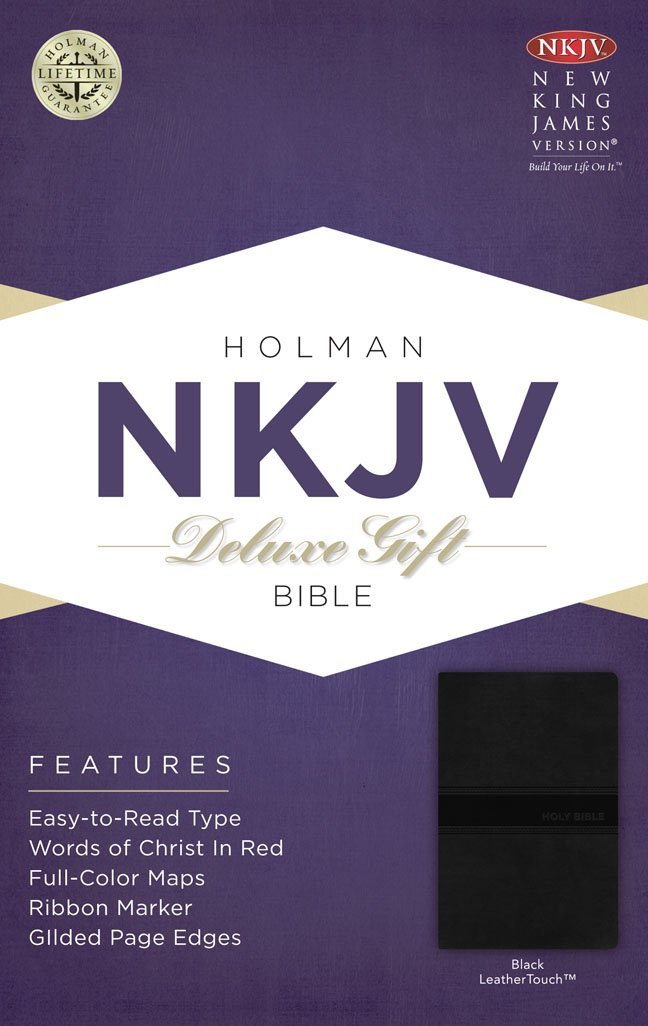 NKJV Deluxe Gift Bible Black LeatherTouch