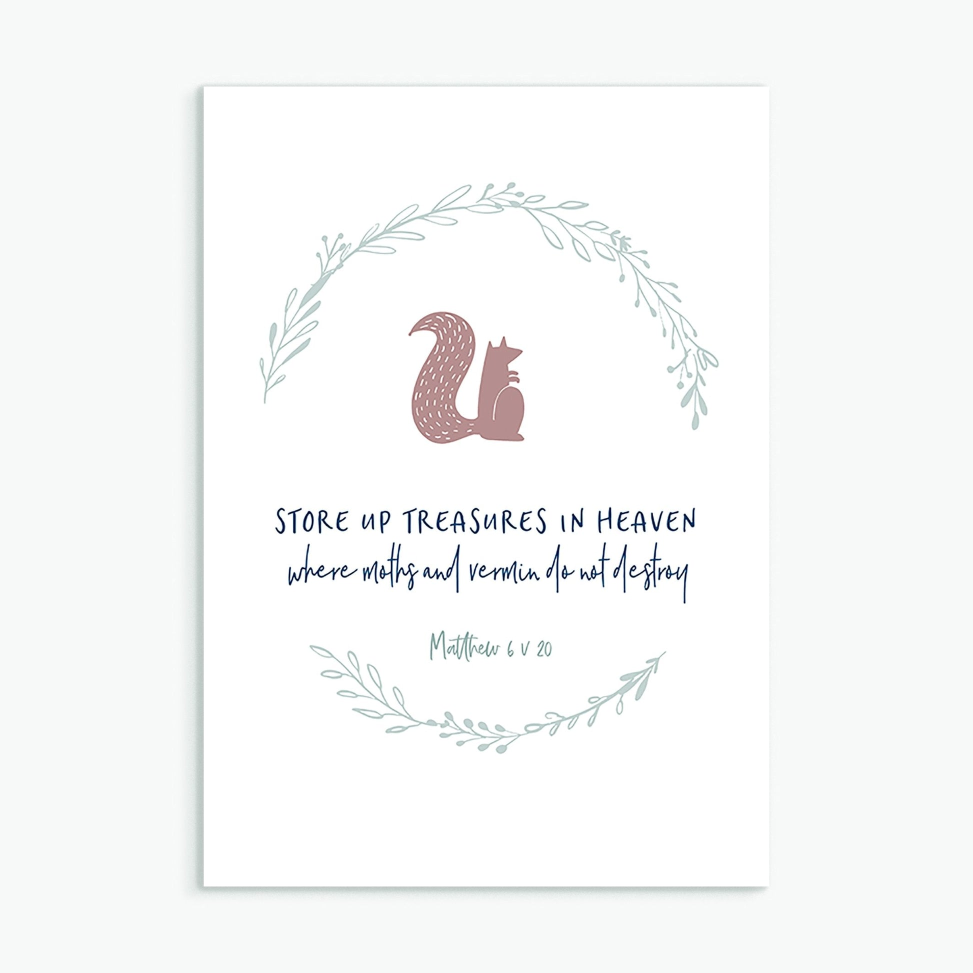 Store Up Treasures in Heaven Greeting Card - Re-vived