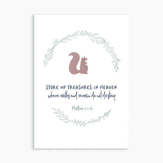 Store Up Treasures in Heaven Greeting Card - Re-vived
