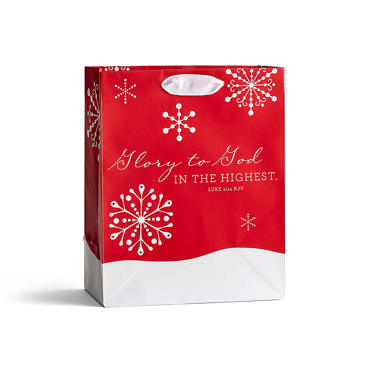 Christmas Value Gift Bag: Red Snowflakes - Medium Size - Re-vived