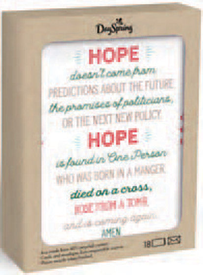Christmas Boxed Cards: Hope (Pack of 18) - Re-vived