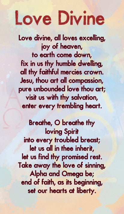 Love Divine Hymn Card - Re-vived