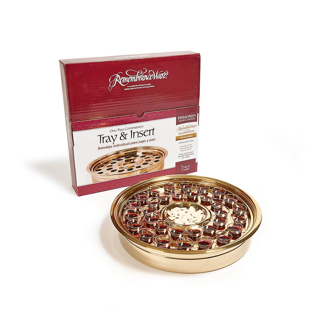 Brass One-Pass Communion Tray and Disc - Re-vived