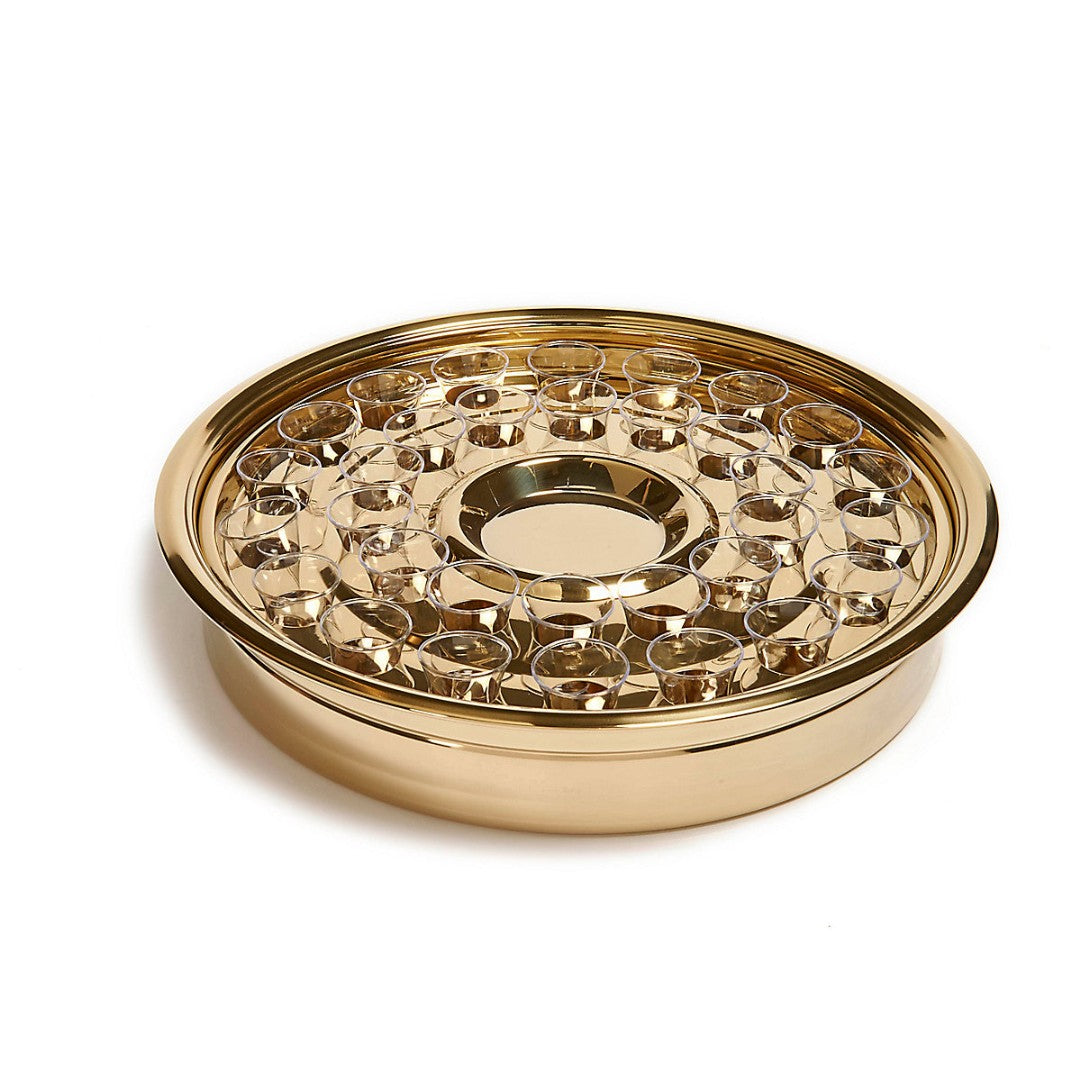 Brass One-Pass Communion Tray and Disc - Re-vived
