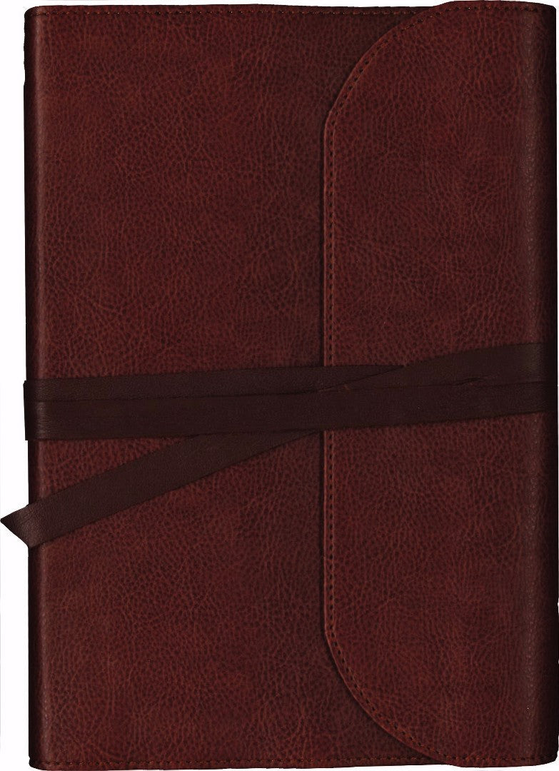 NKJV Journal the Word Bible Large Print Premium Leather - Re-vived