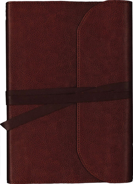 NKJV Journal the Word Bible Large Print Premium Leather - Re-vived
