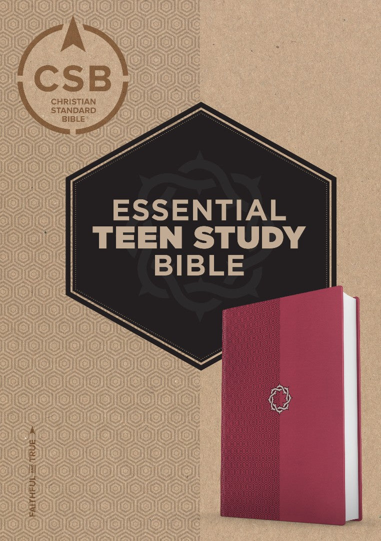 CSB Essential Teen Study Bible, Rose Leathertouch - Re-vived