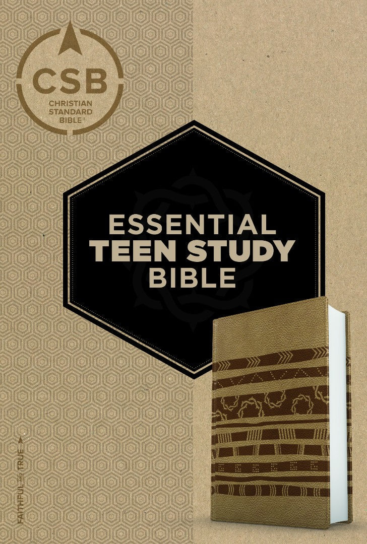 CSB Essential Teen Study Bible, Personal Size, Aztec Leather - Re-vived