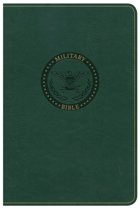 CSB Military Bible, Green Leathertouch - Re-vived