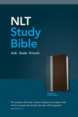 NLT Study Bible, Tutone Twilight Blue/Brown - Re-vived
