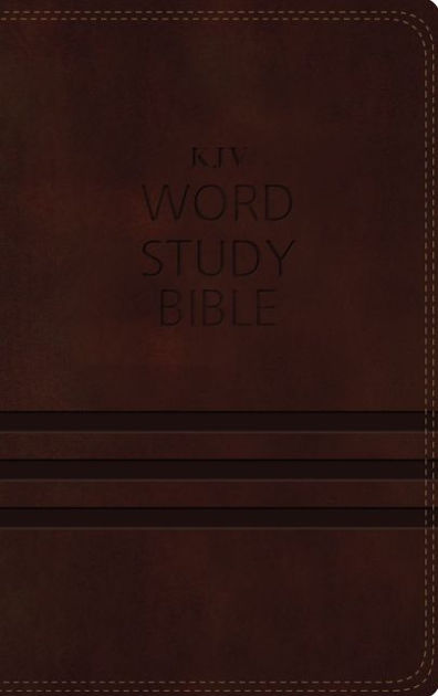 KJV Word Study Bible, Imitation Leather, Brown, Indexed - Re-vived