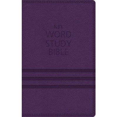 KJV Word Study Bible, Imitation Leather, Purple, Indexed - Re-vived