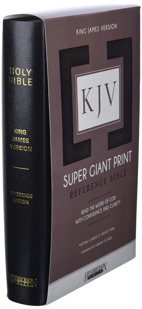 KJV Super Giant Print Reference Bible, Black - Re-vived