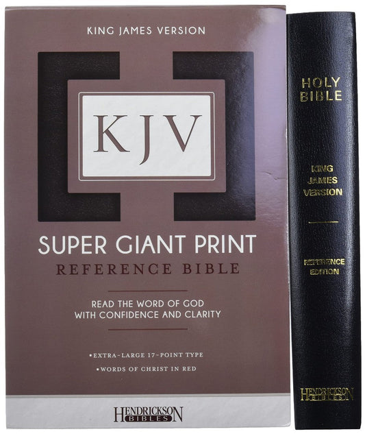 KJV Super Giant Print Reference Bible, Black - Re-vived
