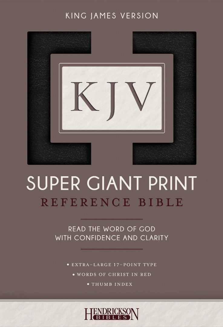 KJV Super Giant Print Reference Bible, Black, Indexed - Re-vived