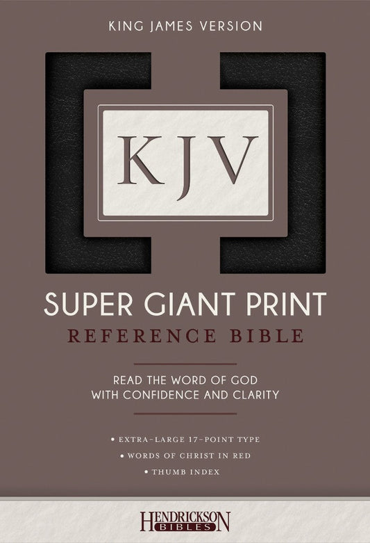 KJV Super Giant Print Reference Bible, Black, Indexed - Re-vived