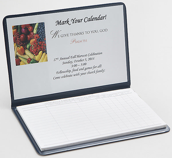 Attendance Registration Pad Holder - Navy (Pkg of 6) - Re-vived