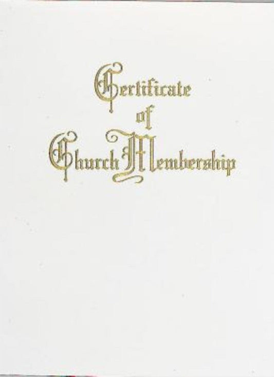 Traditional Steel-Engraved Church Membership Certificate - Re-vived
