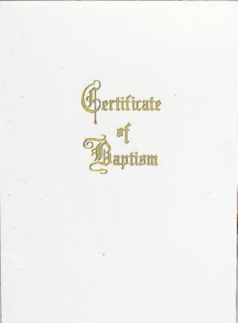 Traditional Steel-Engraved Adult/Youth Baptism Certificate ( - Re-vived