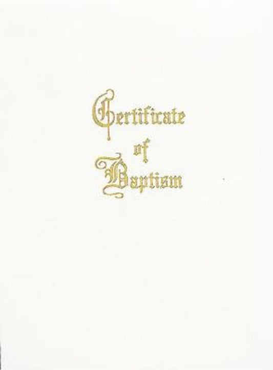 Traditional Steel-Engraved Child Baptism Certificate (Pkg of - Re-vived
