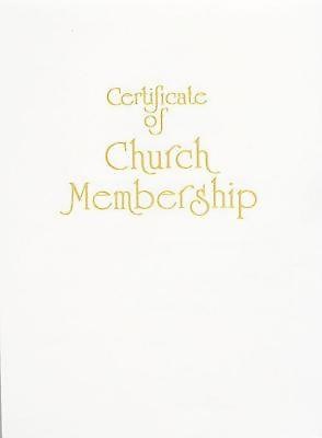 Contemporary Steel-Engraved Church Membership Certificate (P - Re-vived