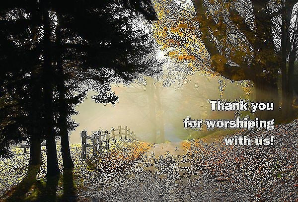Thank You for Worshiping with Us! Postcard (Pkg of 25) - Re-vived