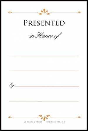 Presented in Honor of Bookplates (Pkg of 48) - Re-vived