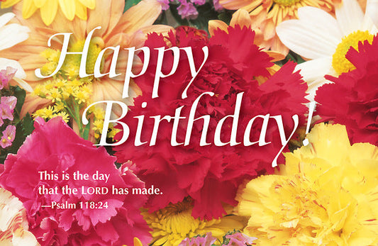 Happy Birthday Bouquet Postcard (Pkg of 25) - Re-vived