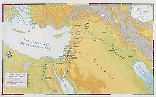 Abingdon Bible Land Map--Ancient Near East Before the Exodus - Re-vived