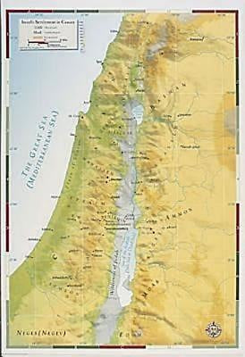 Abingdon Bible Land Map--Israel's Settlement in Canaan - Re-vived