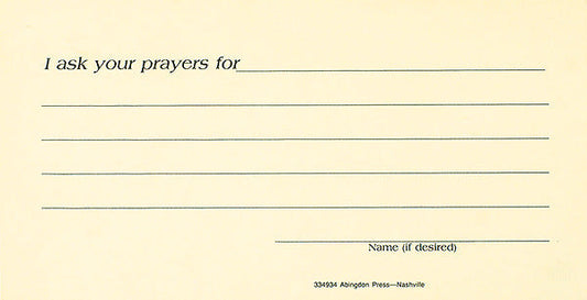 Prayer Request Card (Pkg of 25) - Re-vived