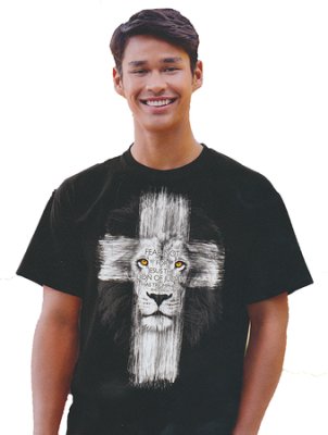 T-Shirt Lion Cross Adult 3XL - Re-vived