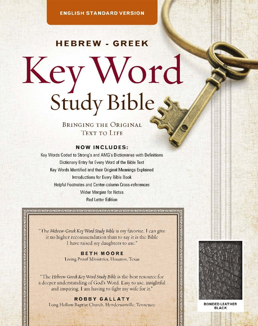 The ESV Hebrew-Greek Key Word Study Bible Black - Re-vived