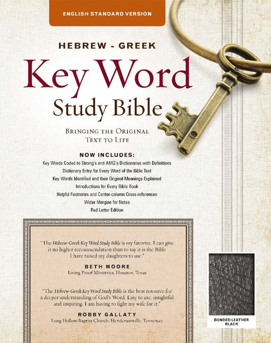The ESV Hebrew-Greek Key Word Study Bible Black - Re-vived