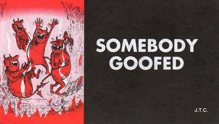 Tracts: Somebody Goofed (Pack of 25) - Re-vived
