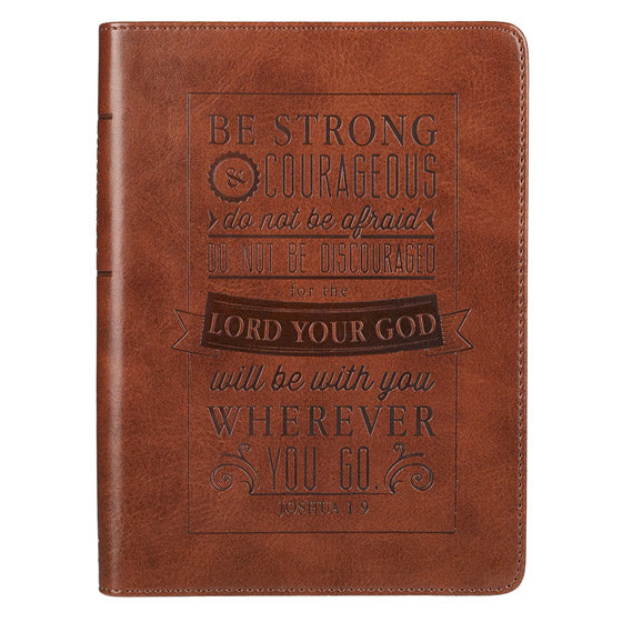 Joshua 1:9 Brown Mini Journal - Re-vived