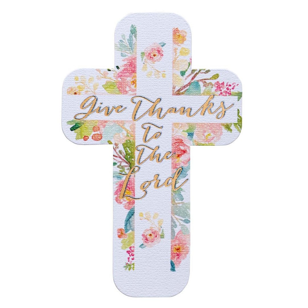 Give Thanks Cross Bookmark - Re-vived