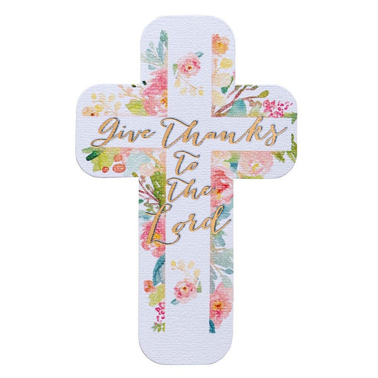 Give Thanks Cross Bookmark - Re-vived